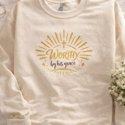 Worthy by His Grace – Statement Sweater